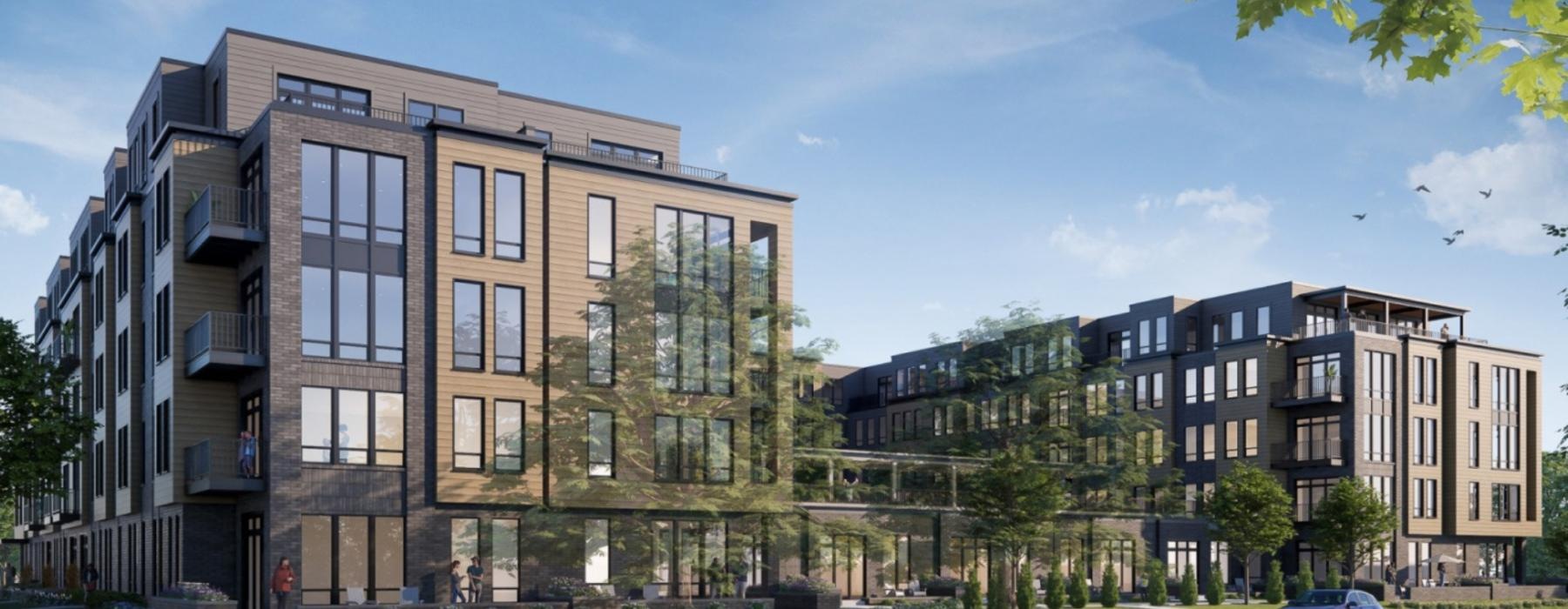 a building with a parking lot